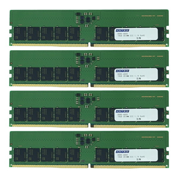 史上一番安いアドテック ADS4800D-H16G [16GB 288pin] DDR5-4800 DIMM (PC5-38400)  Unbuffered PCパーツ