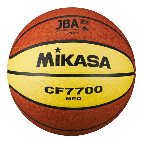 MIKASA CF7700-NEO [バスケット7号(一般・大学・高校・中学) 男子用 検定付練習球 天然皮革 茶/黄]