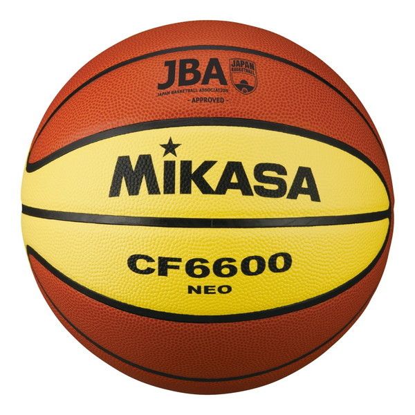MIKASA CF6600-NEO [バスケット6号(一般・大学・高校・中学) 女子用 検定付練習球 天然皮革 茶/黄]