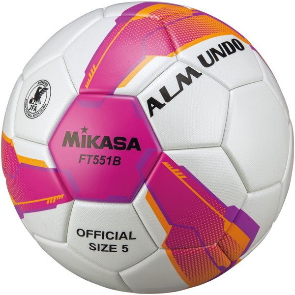 MIKASA FT551B-PV [サッカーボール ALMUND 検定球 5号球(一般・大学・高校生・中学生用)貼り ピンク/バイオレット]