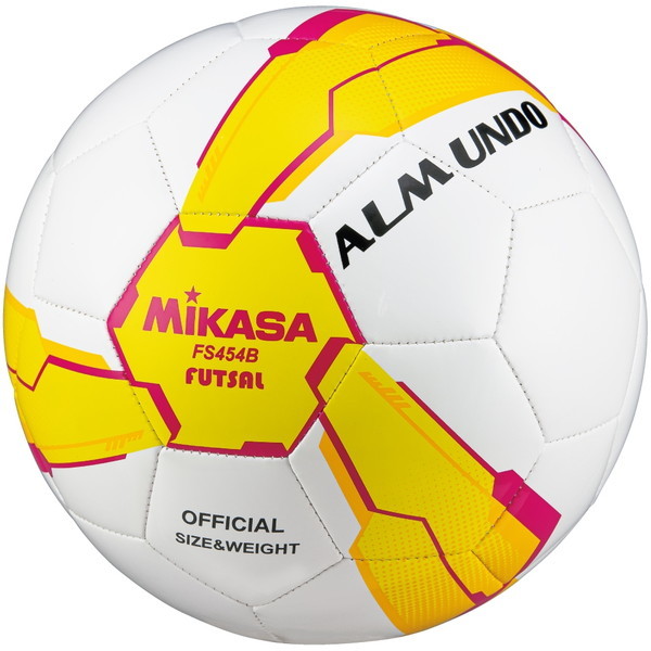 MIKASA FS454B-YP フットサル ALMUNDO レジャー用 4号球(一般・大学・高校・中学生用)縫い イエロー/ピンク