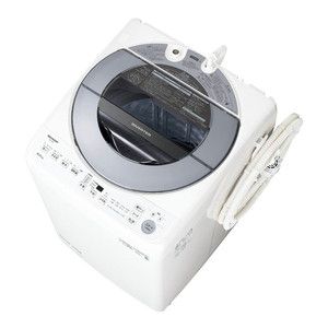 【標準設置込】SHARP ES-GV8F シルバー系 [簡易乾燥機能付洗濯機(8kg)] E7479
