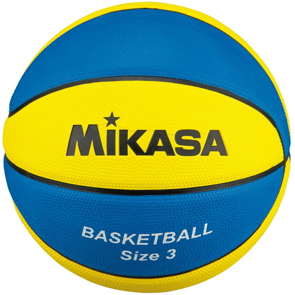 MIKASA B3JMR-YBL バスケットボール 3号球 ゴム イエロー/ブルー