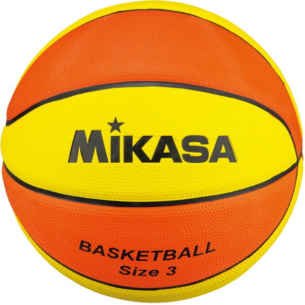 MIKASA B3JMR-YO バスケットボール 3号球 ゴム イエロー/オレンジ