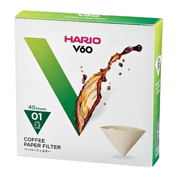 HARIO VCF-01-40M ブラウン [V60用ペーパーフィルター01M (-2杯用・40枚入)] コーヒー用品