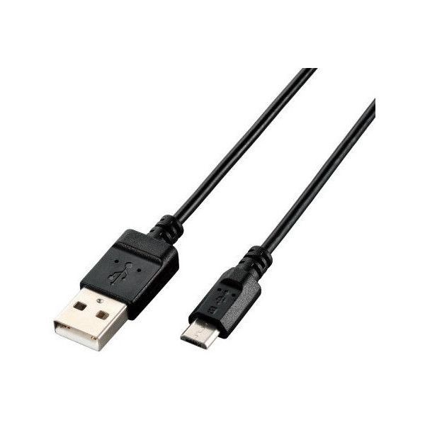 ELECOM U2C-JAMB03BK microUSBケーブル USB2.0 エコパッケージ 0.3m ブラック
