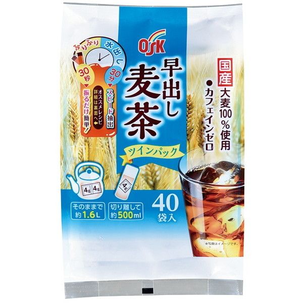 小谷穀粉 OSK ツインパック麦茶 40包×6 160g×6 [8677]