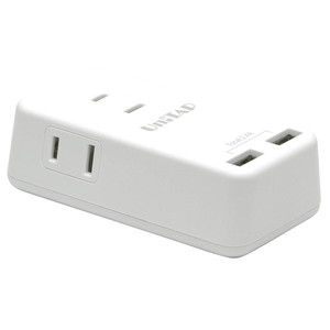 princeton PPS-UTAP3BWH ホワイト Unitap [電源タップ3個口USB給電2ポート搭載OAタップ]