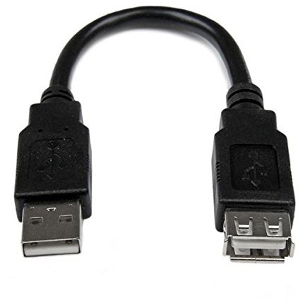 StarTech USBEXTAA6IN [USB 2.0 A-A延長アダプタケーブル 15cm オス/メス] USBケーブル