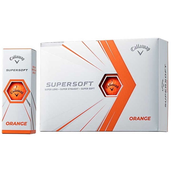 【日本正規品】 キャロウェイ SUPER SOFT (スーパーソフト ゴルフボール) 2021年モデル オレンジ 1ダース12個入