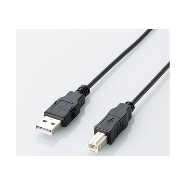 ELECOM U2C-JB20BK ブラック [エコUSB2.0ケーブル(2.0m) A-Bタイプ] USBケーブル